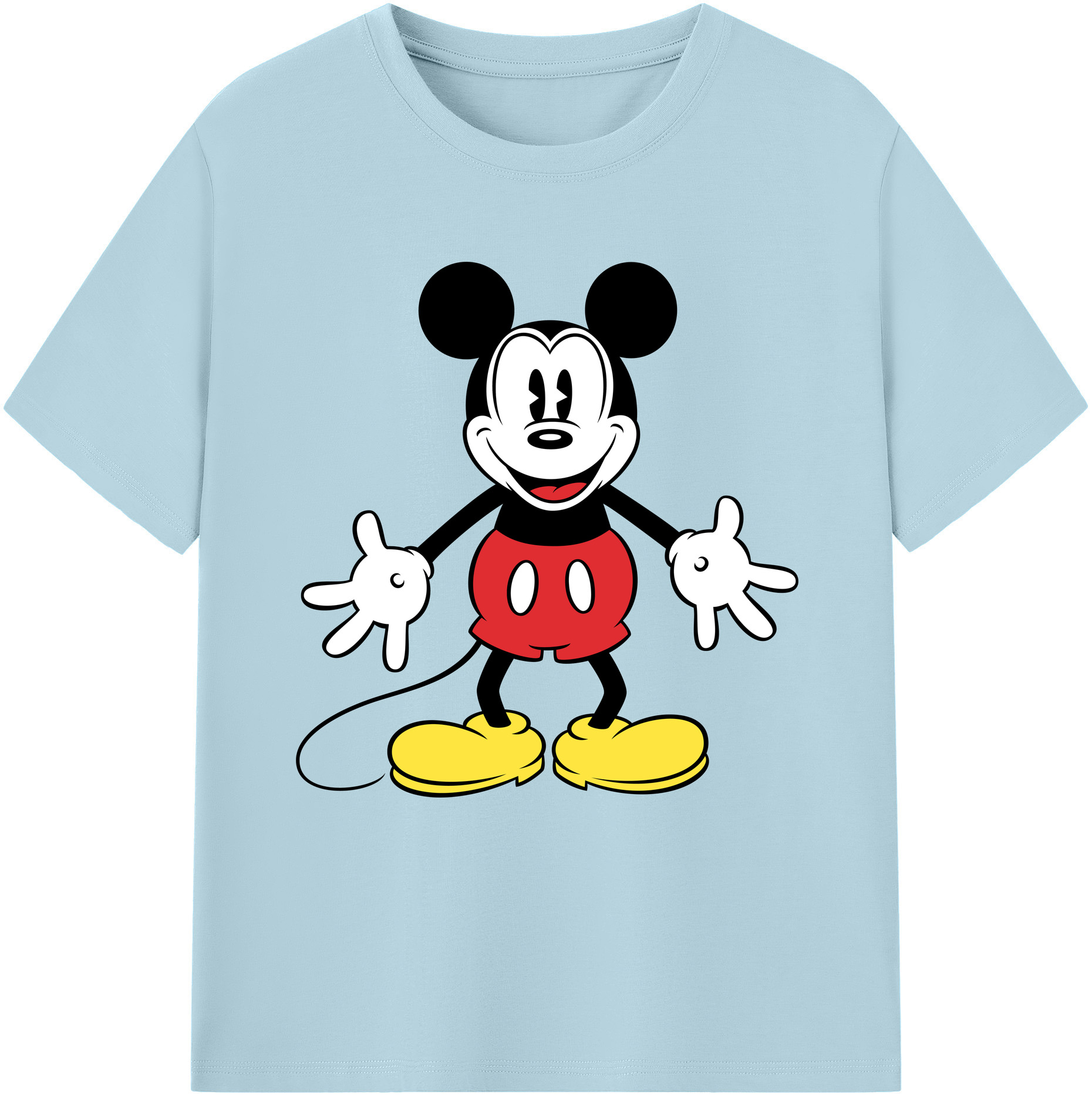 （画像用） ミッキーマウス Mickey Mouse 綿100％半袖Tシャツ（フロントプリント）